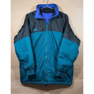 Vintage 90s Columbia Women XL Reversible Purple/Teal Ski Snow Winter Jacket Coat